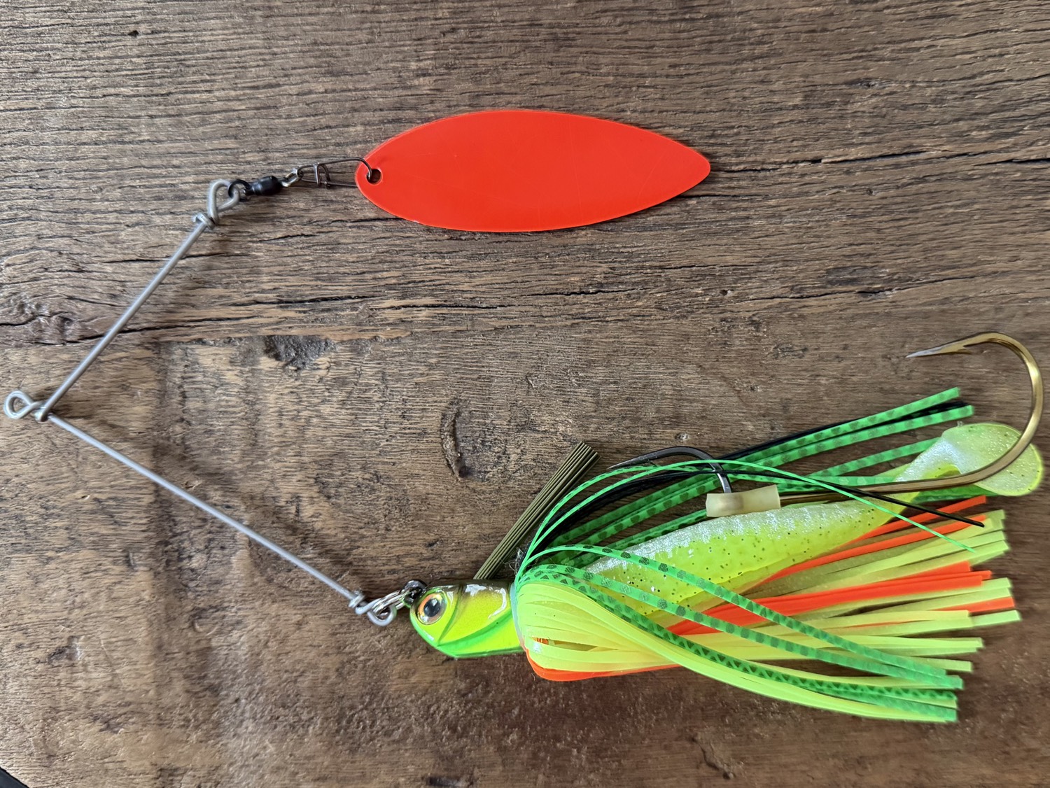 Weed Rig firetiger with orange blade and weed guard